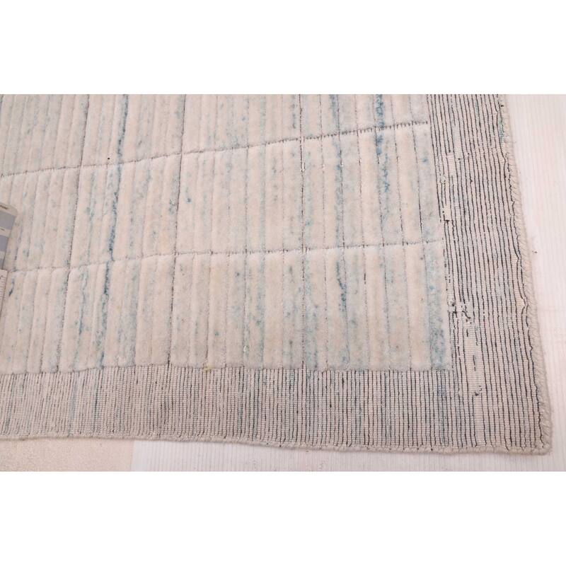 ECARPETGALLERY Hand-knotted Looma Light Blue Wool Rug - 8'3 x 9'5