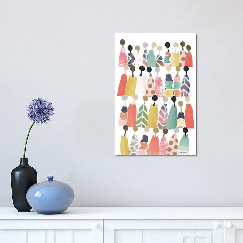 iCanvas "Pastel Rainbow People" by LouLouArtStudio Canvas Print - 18x12x1.5
