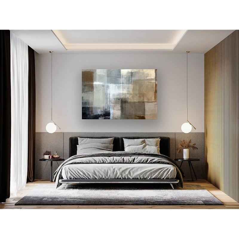 Abstract Wall Art Print Paintings Grey and Brown