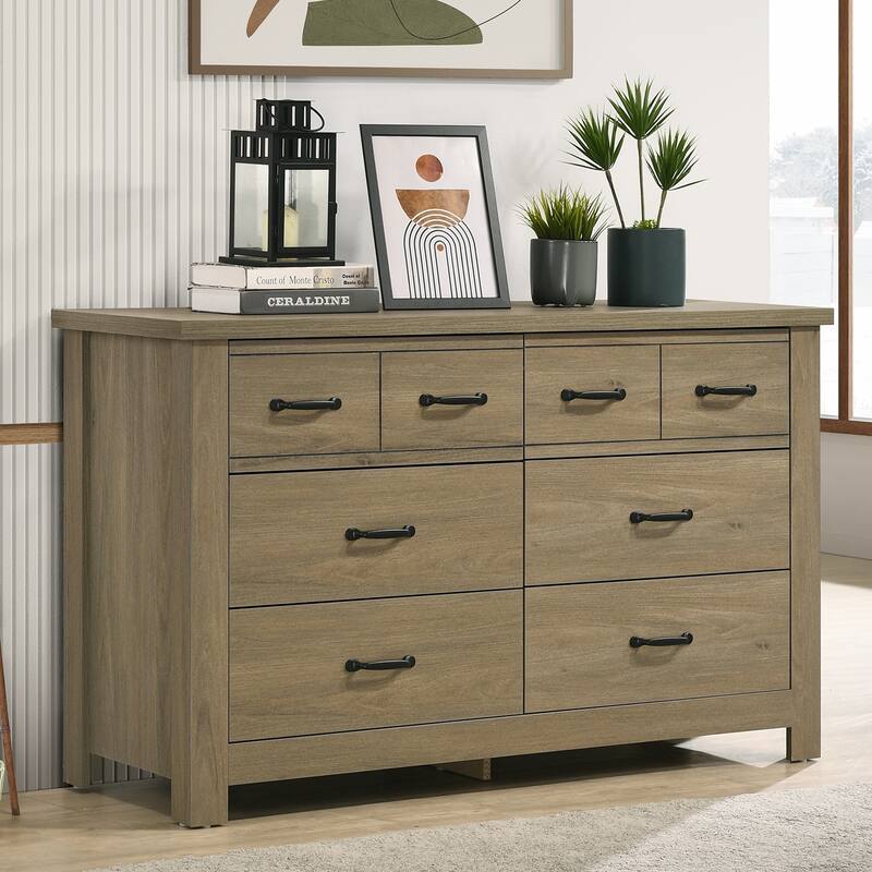 6 Drawers Wooden Dresser