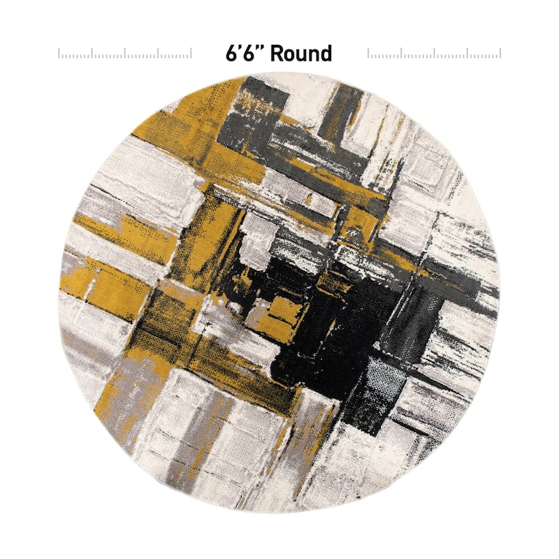 World Rug Gallery Modern Abstract Art Area Rug