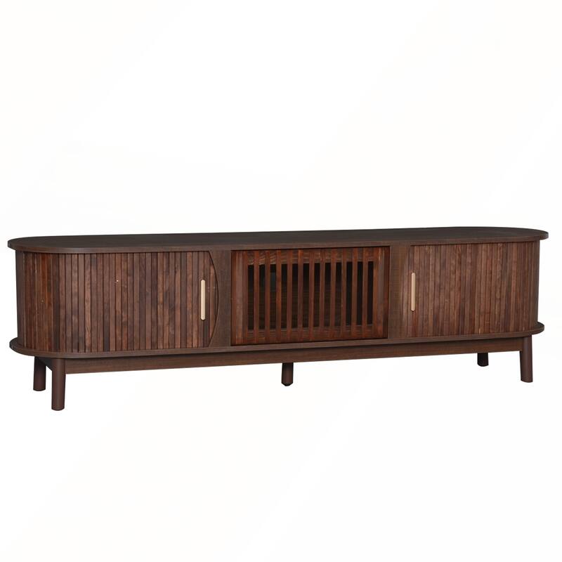 Charming Wood TV Stand with Storage and Stylish Finish for Living Room