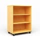 preview thumbnail 10 of 17, Tot Mate Open Single Sided Mobile Storage Locker, Write-on Wipe-off Markerboard Back, 48H Maple