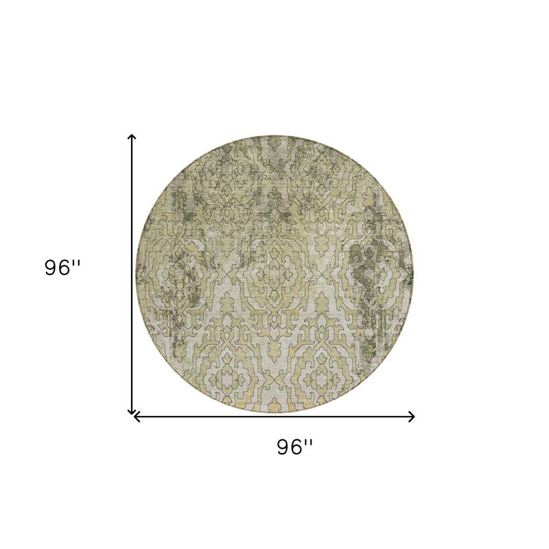 HomeRoots Medallion Transitional Rectangle Outdoor Rug