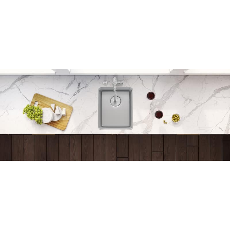 Ruvati 12-inch Undermount Bar Prep Kitchen Sink 16 Gauge Stainless Steel Single Bowl - RVM5912 - 12" x 17-3/4"