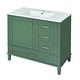 preview thumbnail 68 of 70, GDFStudio - Aurea 36" Bathroom Vanity with Ceramic Sink, Soft-Close Door & 3 Drawers