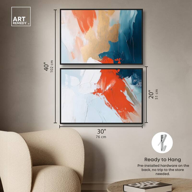 Bold and Bright I Canvas Set of 2 by Art Remedy