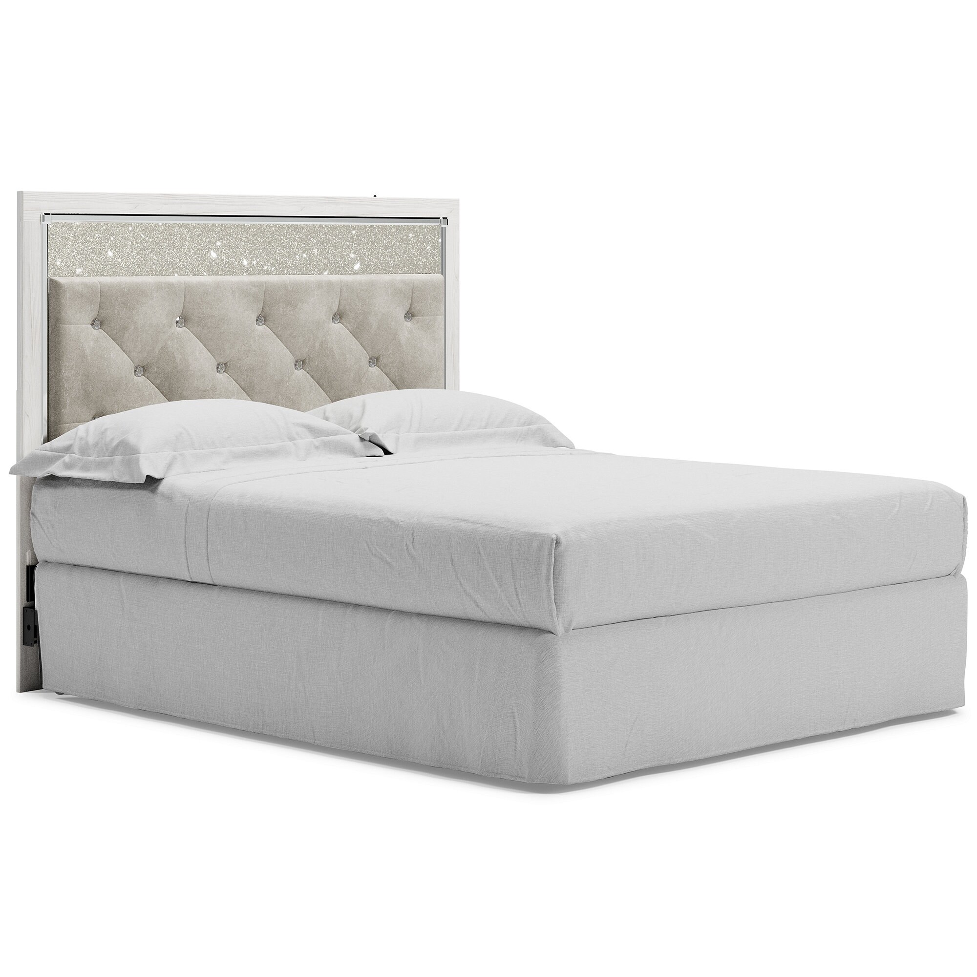 Altyra White Upholstered Panel Headboard Overstock 32607467