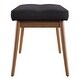 preview thumbnail 14 of 25, Sasha Oak Angled Leg Linen Dining Bench iNSPIRE Q Modern