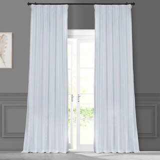 Exclusive Fabrics White Faux Silk Curtain Panel