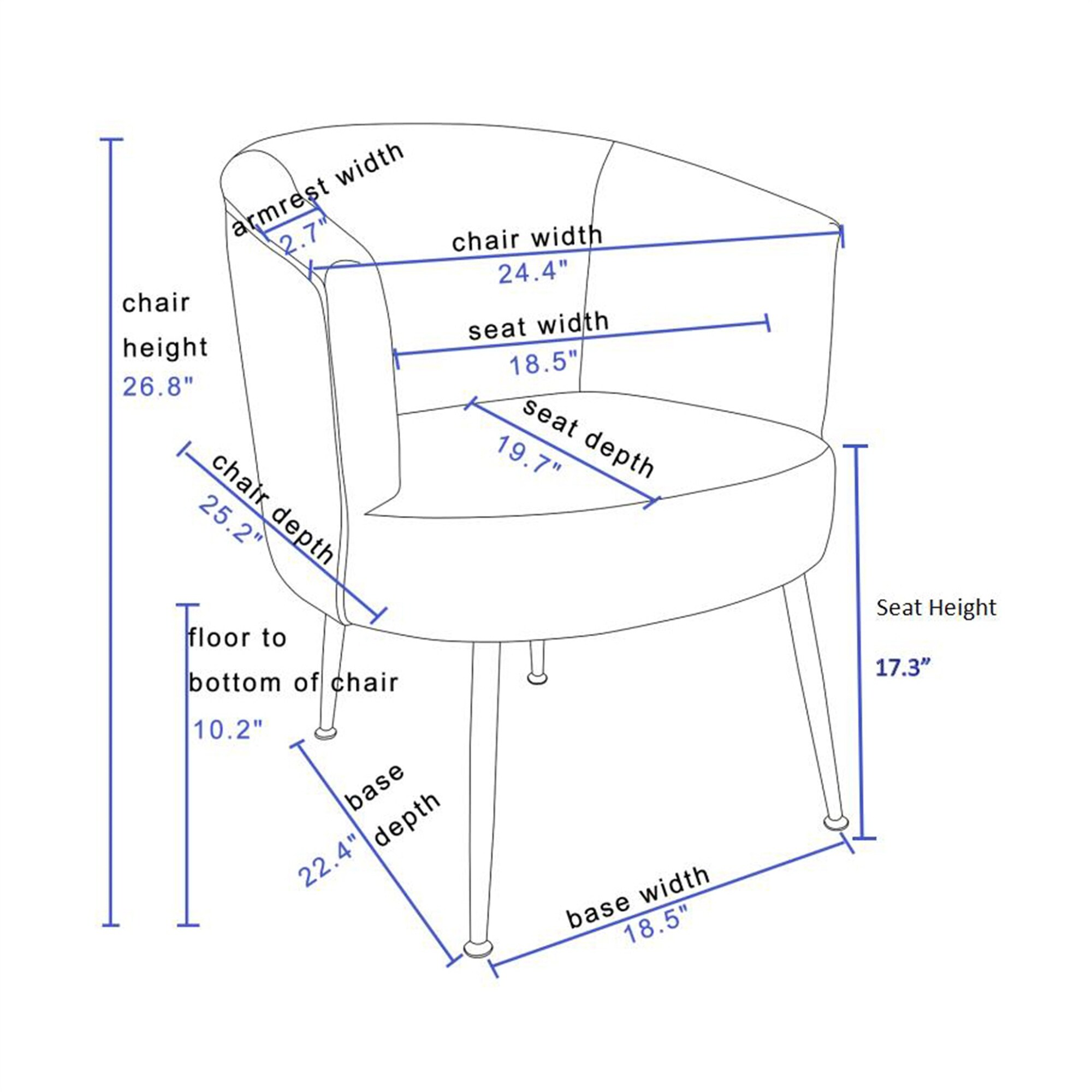 Velvet Accent Armchair Tub Chair With Gold Metal Legs Bed Bath
