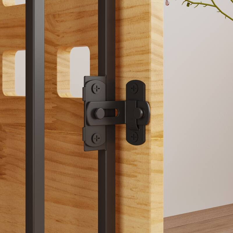 Modern Wooden Dog Crate Furniture for Large Dogs Glossy Finish Pet House with Metal Door and Vent Holes