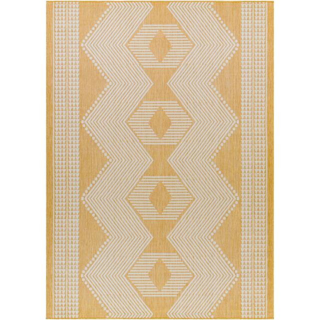 Long Beach Outdoor Safe Boho Stripe Area Rug