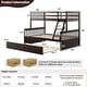preview thumbnail 14 of 18, Gymax Twin Over Full Bunk Bed with Twin Trundle Convertible Platform