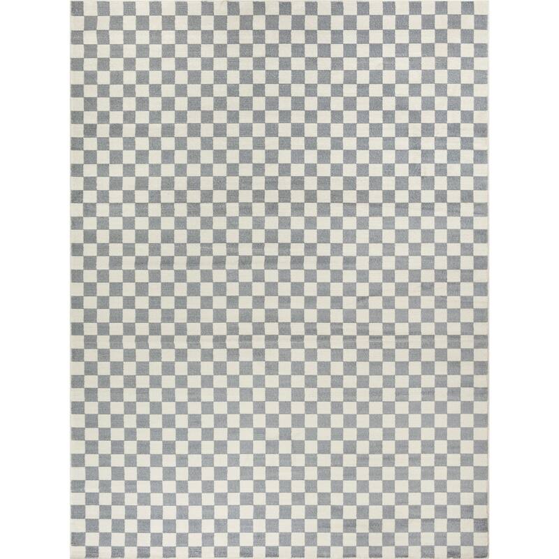 Nourison Serenity Home Indoor only Geometric Area Rug - 7' 10" x 9' 10" - Ivory/Blue - Rectangle