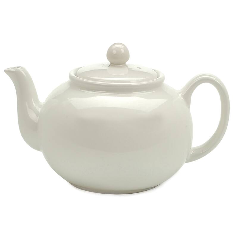 Stoneware Teapot - 42 oz - White