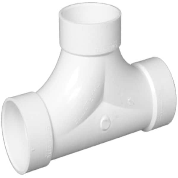 Shop Charlotte Pipe Pvc 00448 0600ha Pvc Dwv Schedule 40 2 Way Cleanout Tee 3 Overstock 27642169