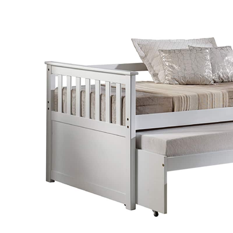 Wooden Twin-Size Daybed in White Finish