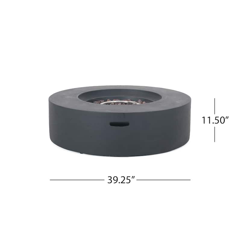 Aidan Outdoor 50,000 BTU Lightweight Concrete Circular Fire Pit (No Tank Holder) by Christopher Knight Home