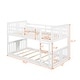 preview thumbnail 18 of 24, Low Bunk Design Twin Over Twin Bunk Bed with Ladder
