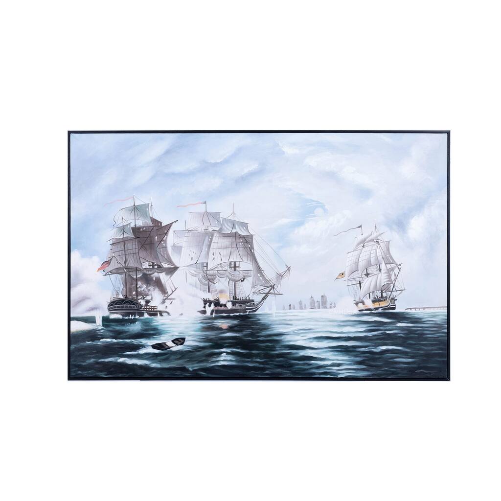 The Battle of Flamborough Head - Canvas Painting