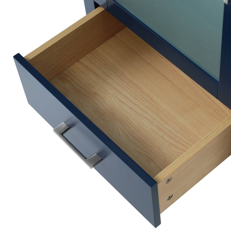 GDFStudio - Solis Wood & Ceramic Modern Bathroom Vanity with Sink & Drawer