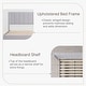 preview thumbnail 41 of 70, Spruce & Spring Eleanor Upholstered Platform Bed Frame with Vertical Stripe Headboard