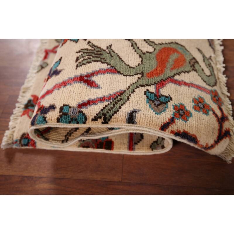 Animals Design Ziegler Foyer Rug Hand-Knotted Oriental Wool Carpet - 2'1" x 3'1"