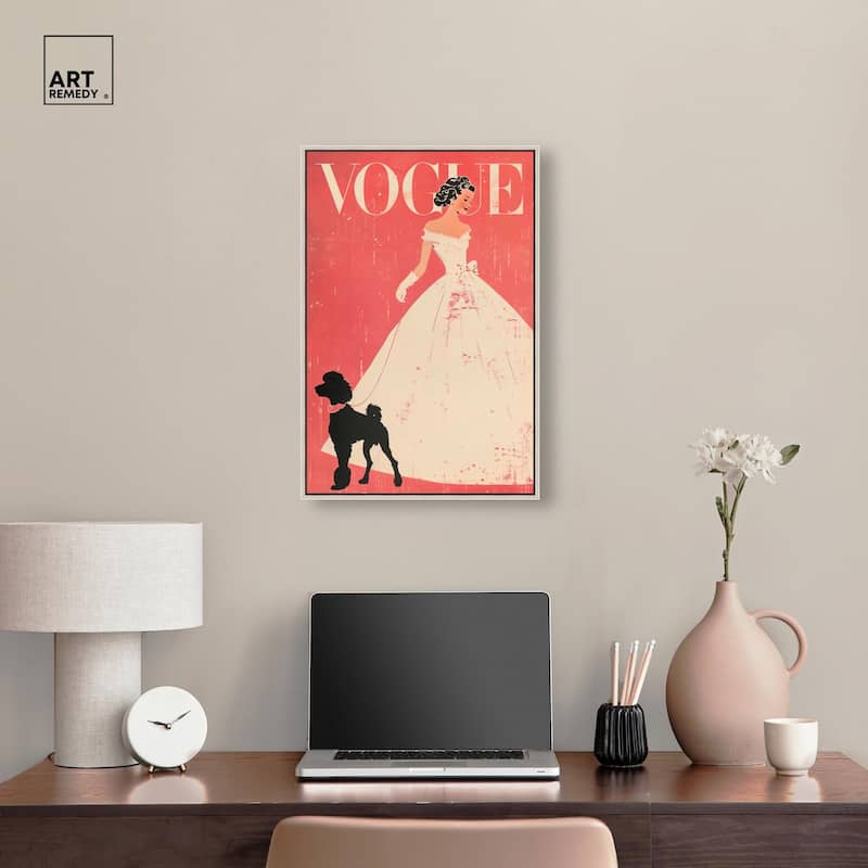 Red and Ivory Cover Canvas by Art Remedy