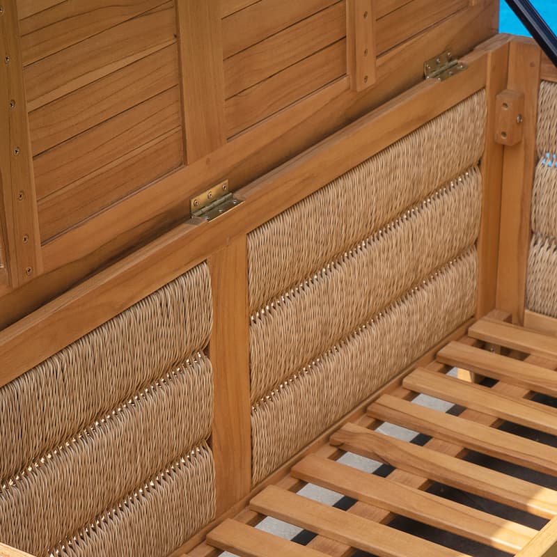 Cambridge Casual Blaine Teak Wood Outdoor Storage Box