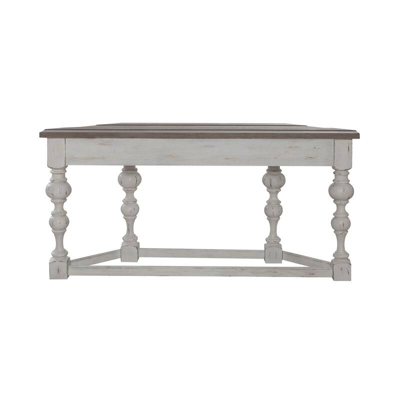 River Place Riverstone White & Tobacco Accent Console Table