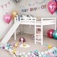 preview thumbnail 2 of 11, Full Size Loft Bed with Slide, Multifunctional Design,Clean Elegance Wood Full Size Loft Bed With Ladder Designed