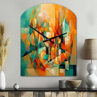 Designart - Abstracting The Cubist Form IV - Abstract Cubism Wall Clock ...