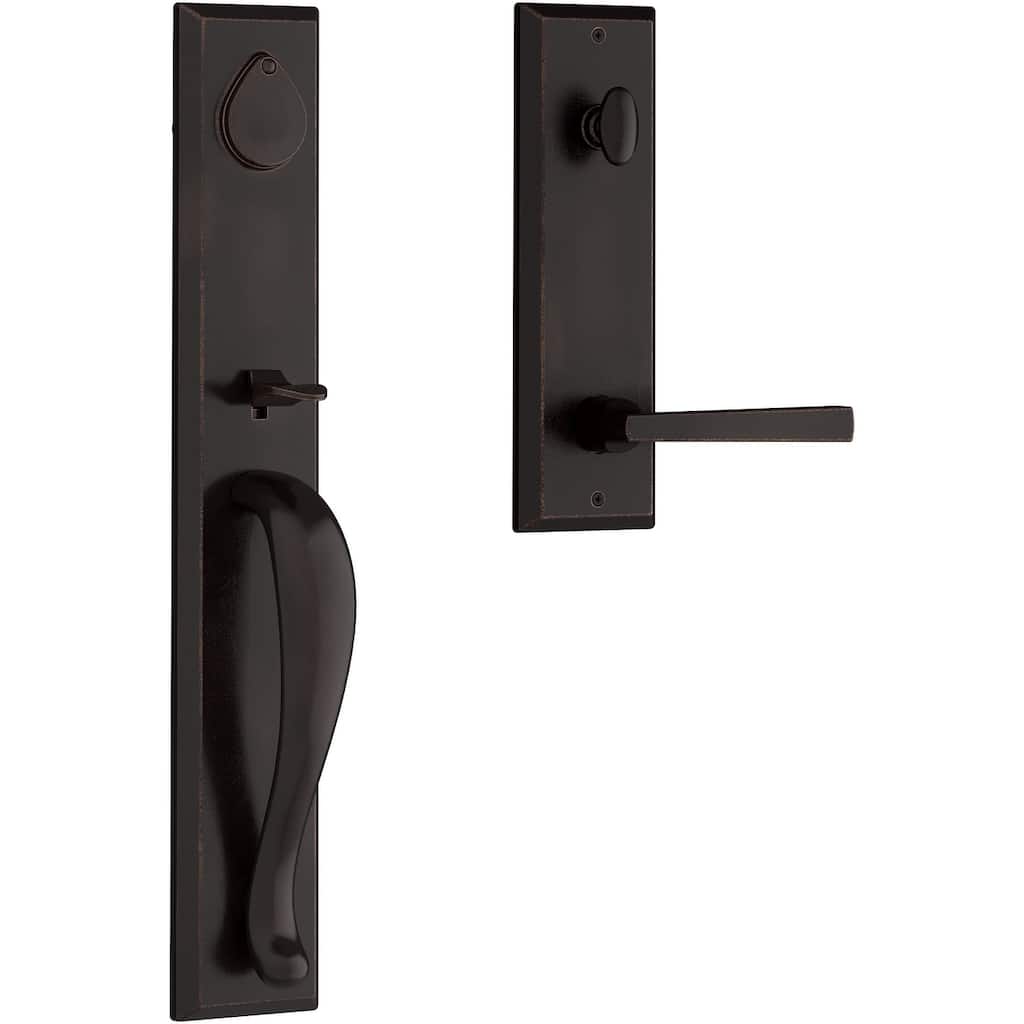 Baldwin Longview Full Plate Single Cylinder Keyed Entry Handleset with