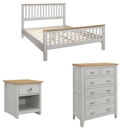 Farmhouse Basics 3-piece Bedroom Set with Bed, Nightstand and Chest