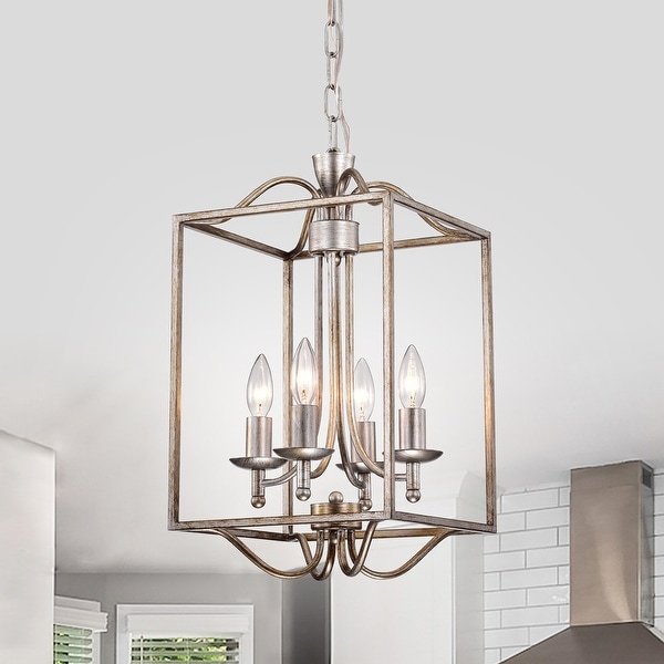 silver lantern chandelier