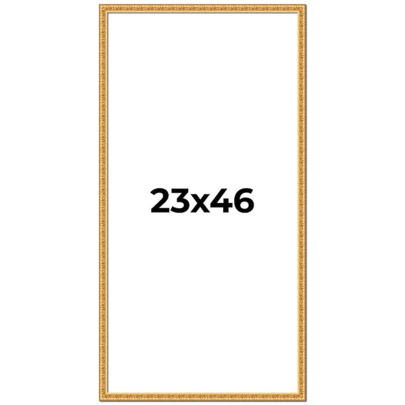 23x46 Frame Gold Real Wood Picture Frame Width 1 inches | Interior