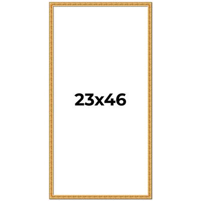 23x46 Frame Gold Real Wood Picture Frame Width 1 inches | Interior
