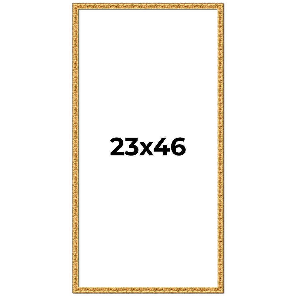 23x46 Frame Gold Real Wood Picture Frame Width 1 inches | Interior