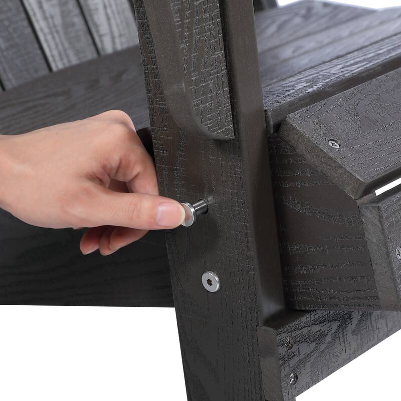 Haven Folding Poly Resin Plastic Adirondack Chair