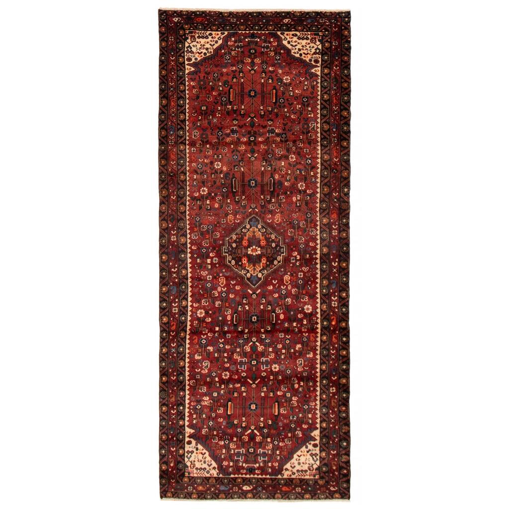 ECARPETGALLERY Hand-knotted Andelz Red Wool Rug - 3'8 x 9'6