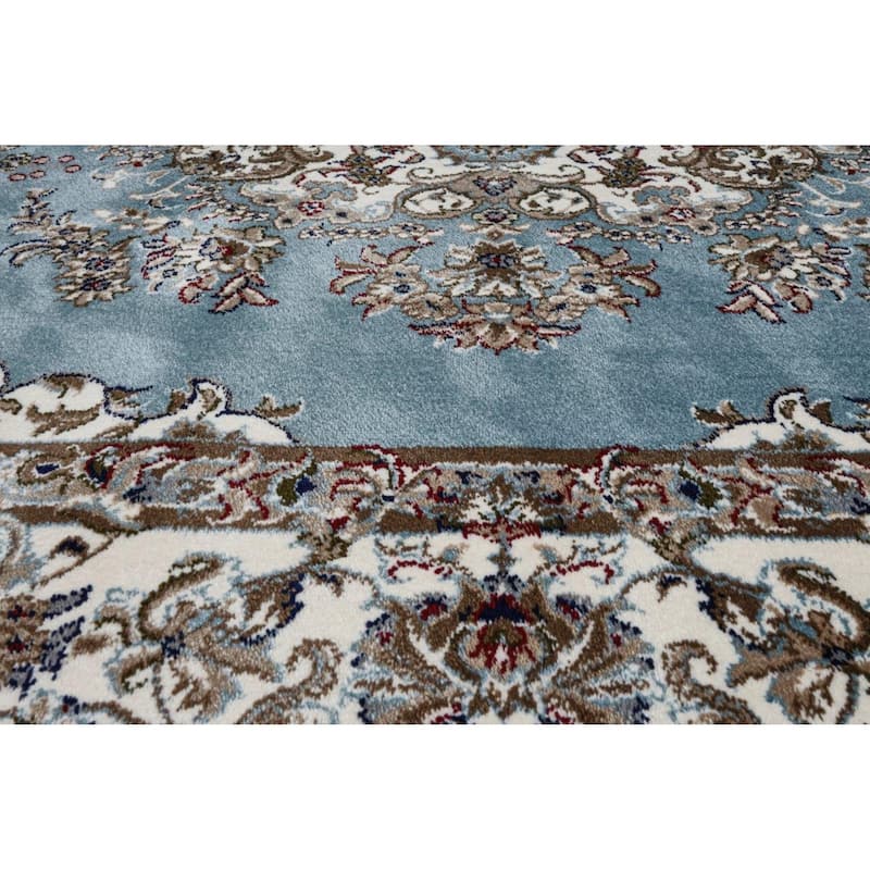 Master Collection Blue Abstract Transitional Area Rug