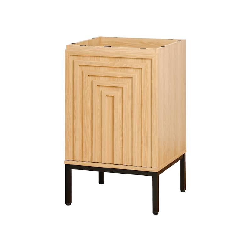 Rowan Geometric Modern Transitional 2-Shelf Bath Vanity Cabinet Only (Sink Basin Not Included), By JONATHAN Y