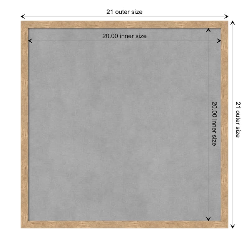 Amanti Art Imprint Light Bronze Framed Magnetic Board - Board Size 20x20