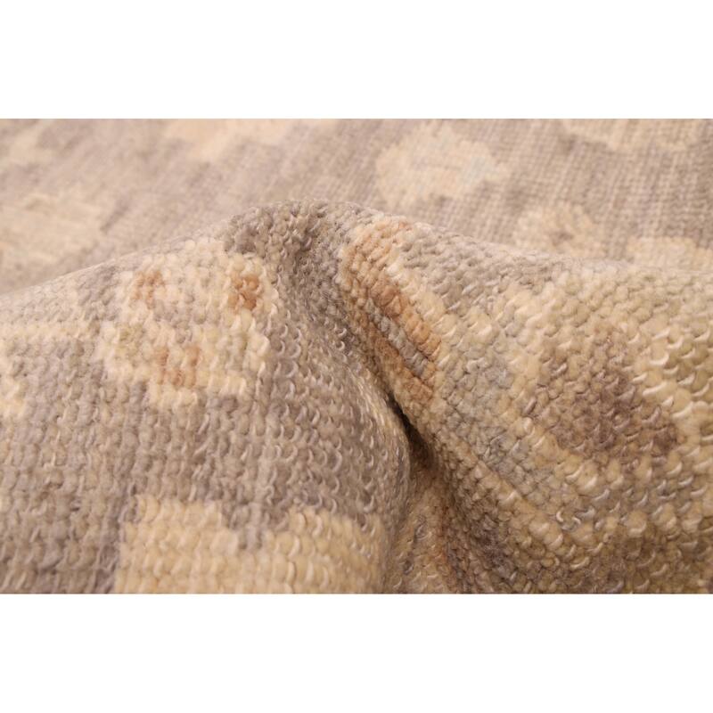 ECARPETGALLERY Hand-knotted Kavya Oushak Dark Grey Wool Rug - 8'9 x 11'8