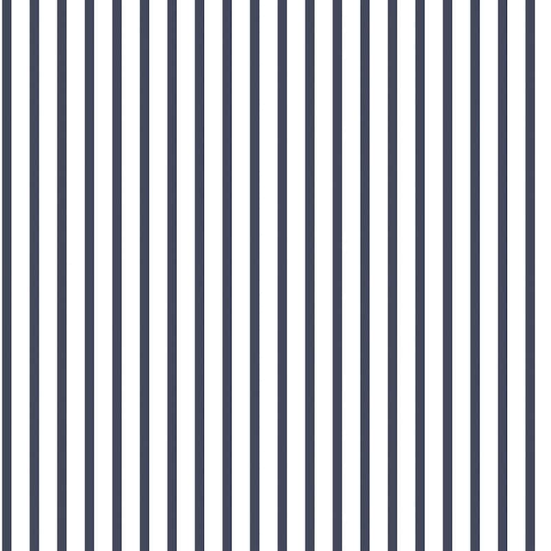 Galerie Wallcoverings Smart Stripes 2 Breton Stripe Vinyl on Non-Woven Matte Wallpaper Roll - 33 feet x 21 inches - Light Blue/White