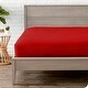 preview thumbnail 9 of 47, Deep Pocket Soft Microfiber Fitted Sheet Wrinkle Resistant - Twin, Queen, King, XL & More King - Red