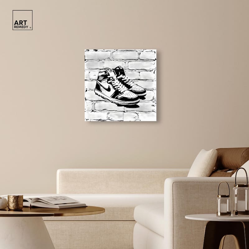 Brick City Jordans Canvas by Art Remedy, Gallery Wrapped