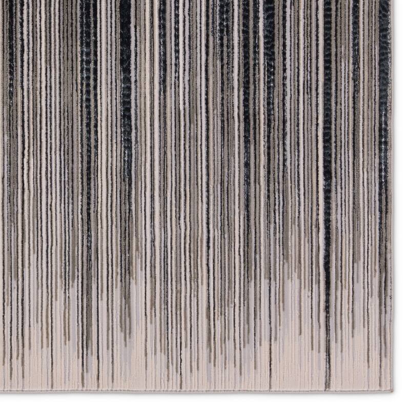 Pekar Striped Gray/Cream Rug