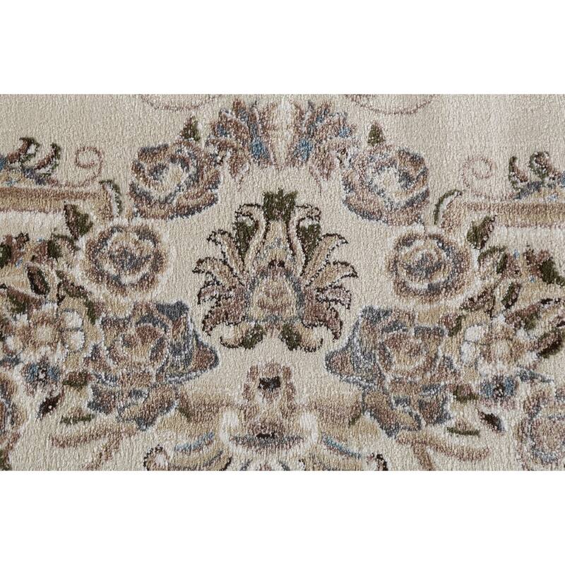 Floral Medallion Turkish Transitional Oriental Rug Traditional Carpet